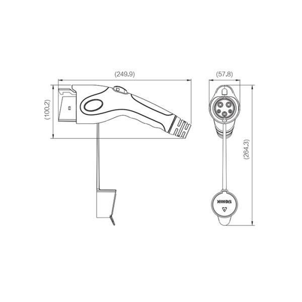 SAE J1772 Type Electric Vehicle Charging Plug IEC61851 EV Charging Gun