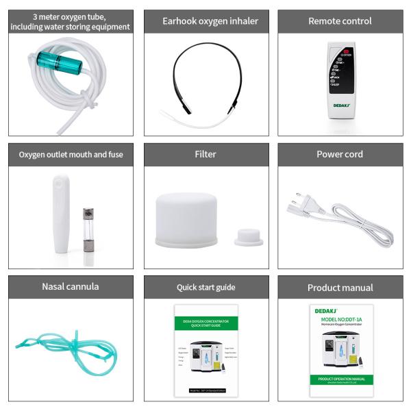 Factory Price Medical Infrared Control 1-7L 90% Portable Oxygen Concentrator Generator