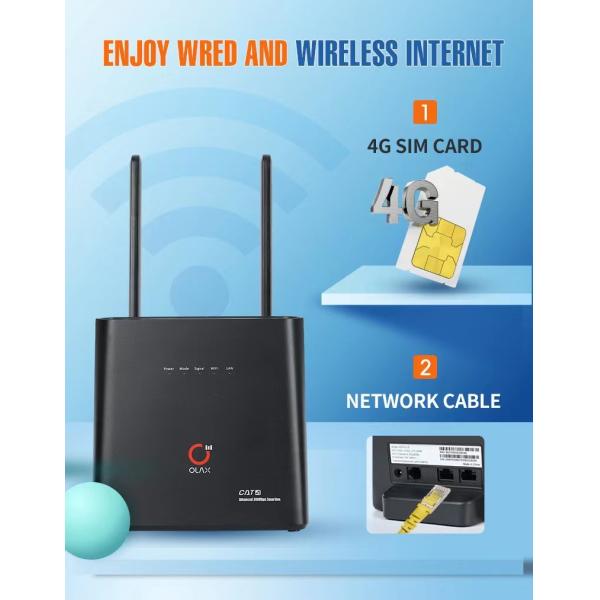 OLAX AX9 PRO 300mbps Wifi Wireless Router 4G 5G Lte CPE Wifi Router Modem With Sim Card Slot