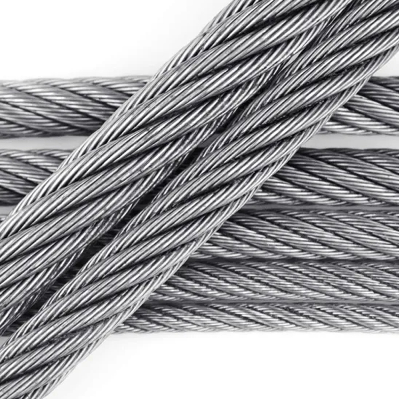 6mm 6x19 Fc 304 7x19 IWRC 10mm 12mm Ungalvanised Steel Wire Rope Cable ±1% Tolerance
