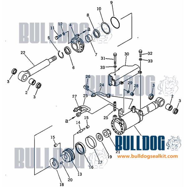 PTFE Arm Hydraulic Seal Repair Kit 707-98-23870 fit Komatsu PC30mr-3 PC35 MR2