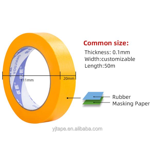 Automotive Painting Shield Protection Washi Masking Paper Tape with Custom Thickness