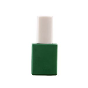China Green Glass Empty Fingernail Polish Bottles 12ml Screen Printing Surface wholesale