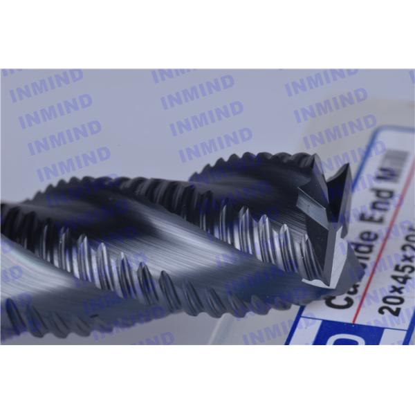 HRC55 4 Flute 20mm Roughing End Mills / Solid Carbide Endmills Tools For Milling