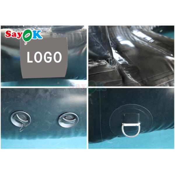 Black Airtight 0.6mm PVC Inflatable Sofa Furniture For Part Half Circle