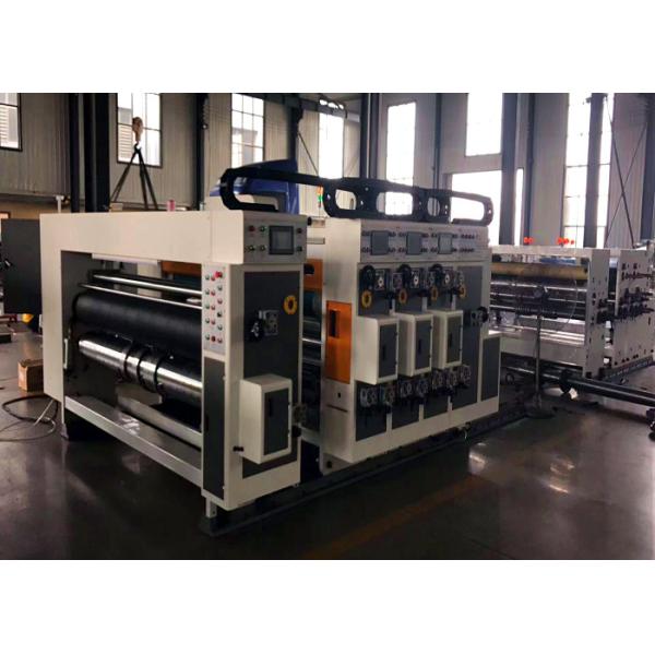 Lead Edge Feeding 4 Colors Carton Box Printing Slotting Die Cutting Machine / Automatic Slotting Machine