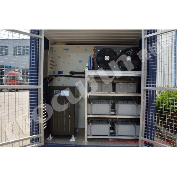 Containerized Cold Room with Lead-Acid Battery Solar Power Panel and Video Inspection