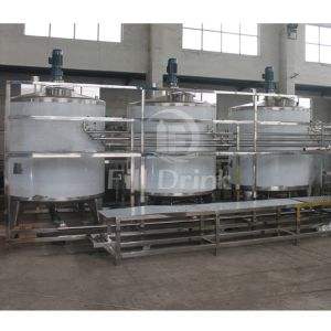 China SUS Soft Drink Production Line Emulsifying Homogenizer Electric Steam Mixing Tank With Agitator wholesale