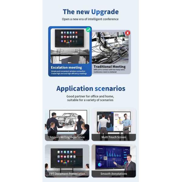 4K Digital Interactive Whiteboard Smart Flat Panel for Classroom and Education