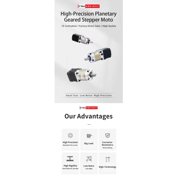 57*55/ 57*76mm Motor Length Nema 23 Geared Stepper Motor with Planetary Gear Motors