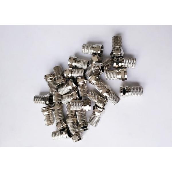 Nickel Plated Twist On Coax Connector 18mm For RG59 RG6(5C-FB) CATV Adaptor