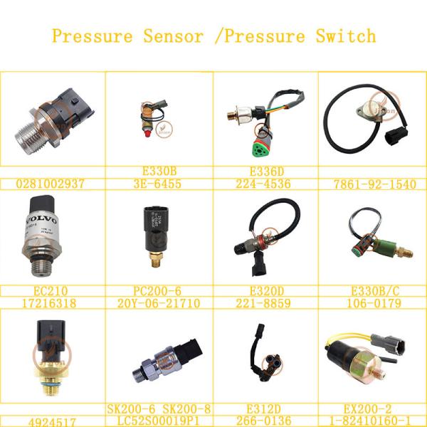 Pressure Switch E345D E349D Excavator Engine Oil Pressure Sensor 274-6717 For Construction Machinery Parts
