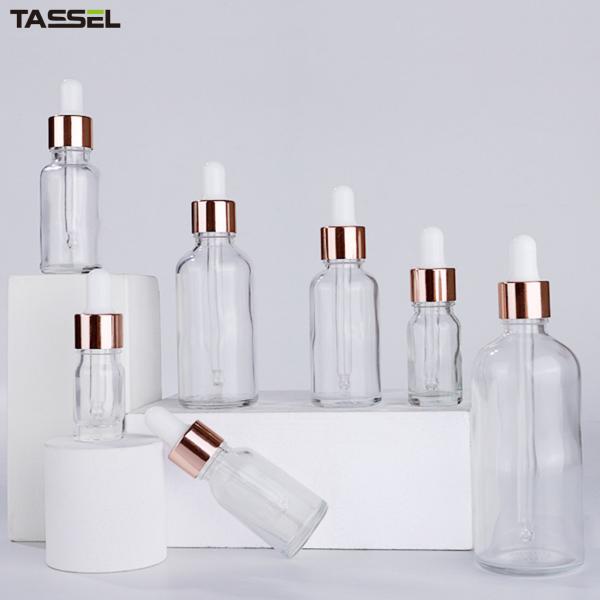 5ml 10ml Clear Essential Oil Glass Dropper Bottles 18/410 Aluminium Dropper