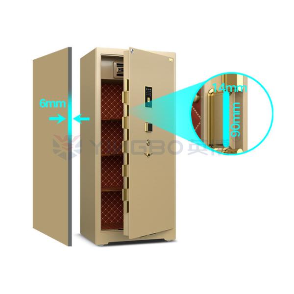 H1580mm Fingerprint Safe Box With Patented Double Rows Bolts And Zinc Alloy Handle