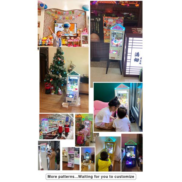 Small Claw Crane Machine Coin Operated Games Mini Plush Toy Vending Machine With Bill Acceptor