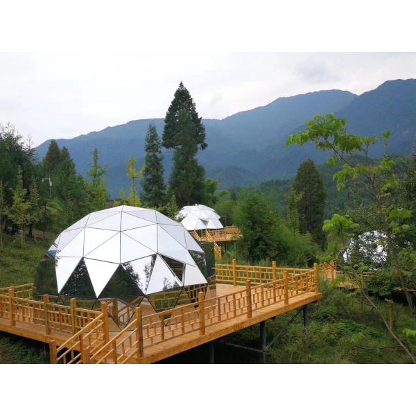 Luxurious Aluminum Frame Ball Glass Dome Tent Star Canopy 3 Meters