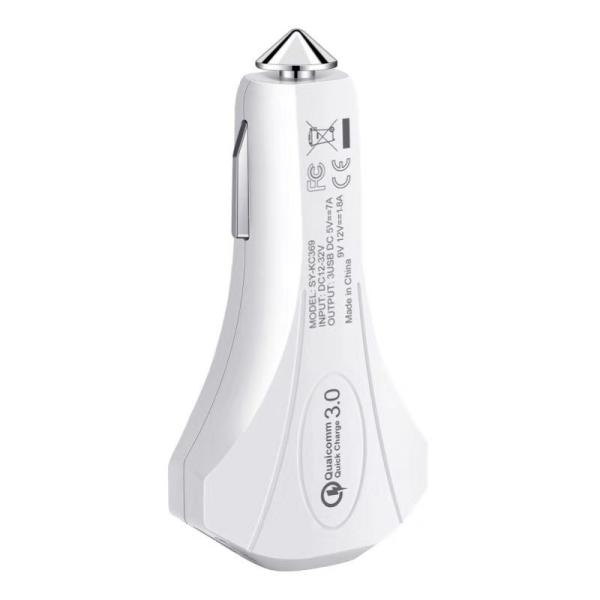 7A USB CAR CHARGER QC3.0 TYPE-C+ USB Universal Compatible USB CAR CHARGER for all electronics cheap price model 369