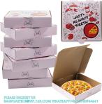 Kraft Corrugated Pizza Boxes BBQ Pattern Printing Cardboard Boxes Takeout