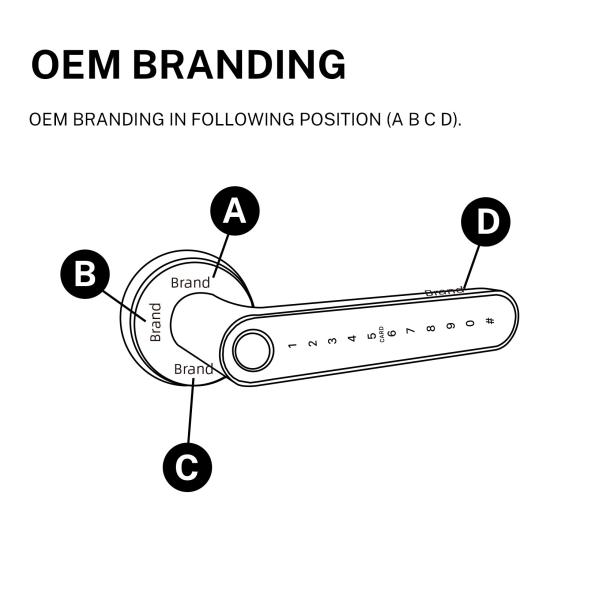 WiFi App Smart Fingerprint Door Handle Lock Identification Time 0.1S
