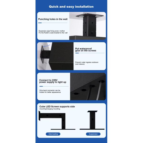 custom led display Led Digital Advertising Display Screen Creative Outdoor Waterproof Rotating Magic Cube Led Displays