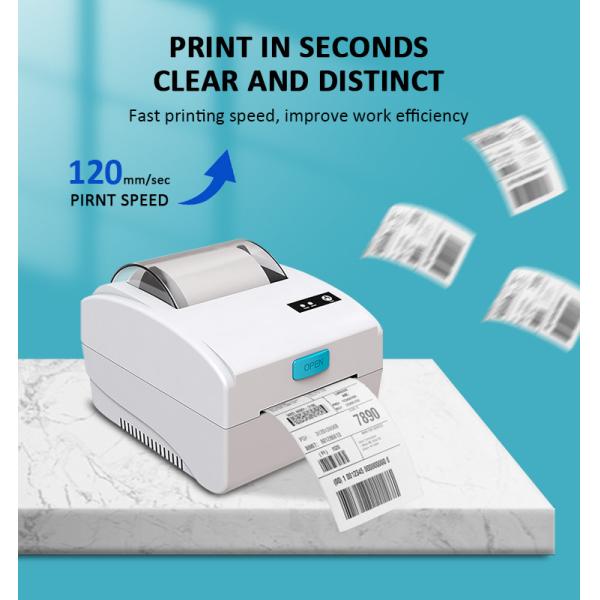 High Speed Shipping Thermal Label Printer 3 Inch USB LAN Bluetooth Barcode Label Printer