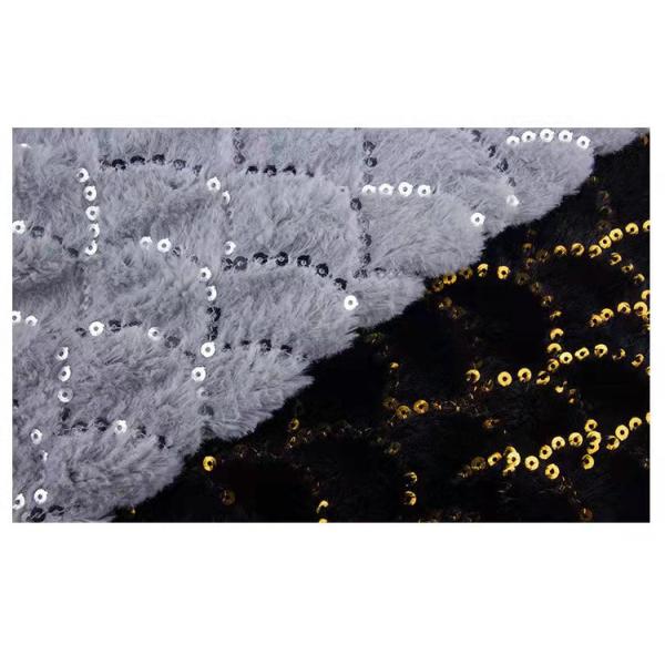 Recycled Free Sample Cheap Wholesale Embroidery Sequin 100 Polyester Plush Flock Velvet Fleece Fabric
