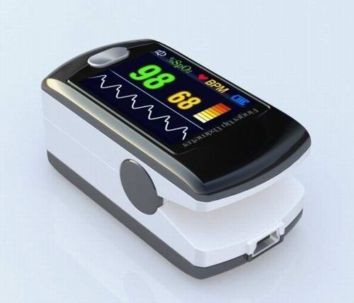 Accurate Overnight Infant Fingertip Pulse Oximeter Readings Pink / Black