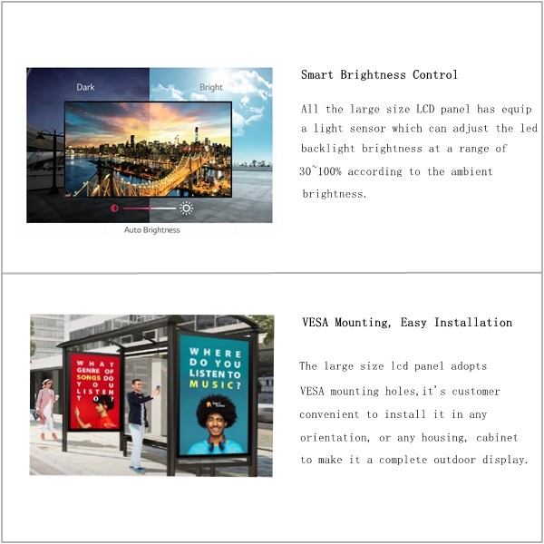 32 Inch Lcd Display Panel Sunlight Readable Outdoor Display Large
