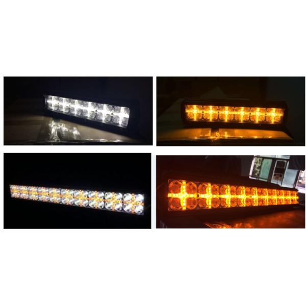 7D White Offroad Light Bar with Cross Daytime Running Amber fog light