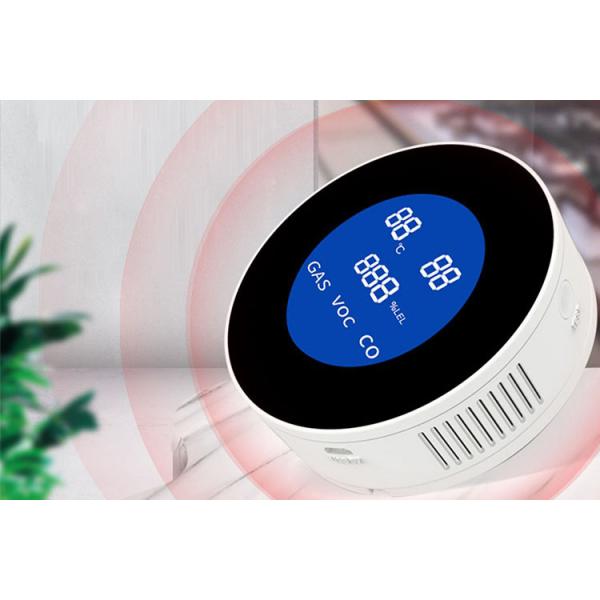 85 Db ABS Fireproof Materials Tuya Wifi Fire Alarm Smoke Gas Detector For Home Security