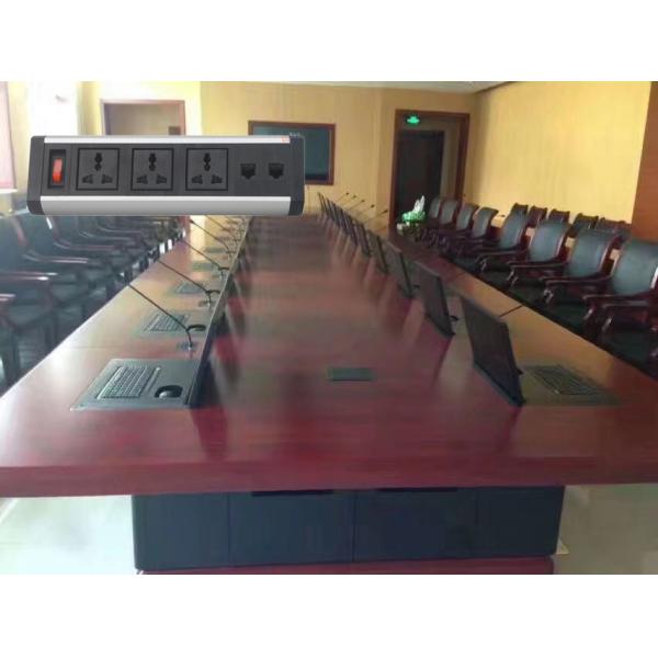 Movable Aluminum Alloy Multimedia Desktop Socket With Modular Design