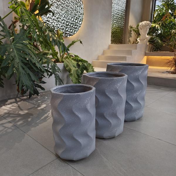 Modern Style Fiber Clay Planter D340*H360 Waterproof And Fireproof