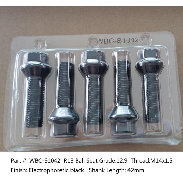 Grade 10.9 Extended Bmw Wheel Bolts Black Shank 44mm For BMW F Chassis G Chassis & Mini