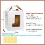 Tall Cake Boxes 4 Pack 12x12x14 Cake Boxes For Tier Cakes 12 Inch - Disposable