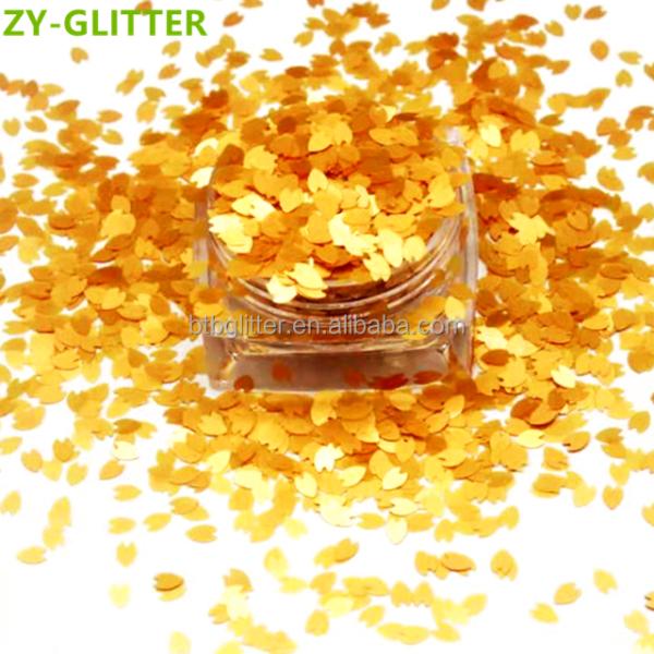 Die Cutting Printing Matte Shaped Glitter Poly Flower Petals Glitter Shape Perfect for Wedding Table Decorations