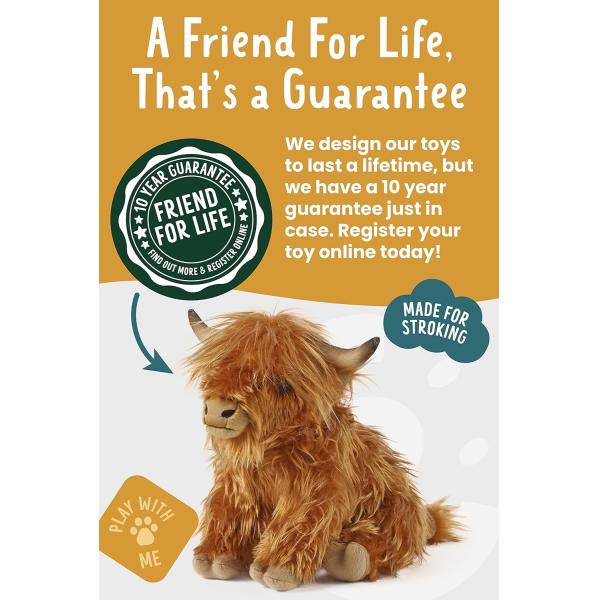 Brown Stuffed Animal | Farm Toy with Sound | Soft Toy Gift for Kids | Naturli Eco-Friendly Plush | 9 Inches