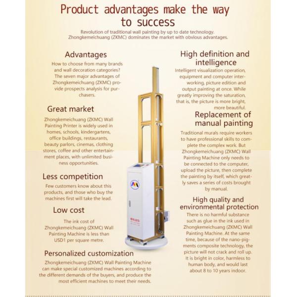 ZK-Q7 Plus 1.8m Intelligent Silent Automatic Wall Inkjet Printer