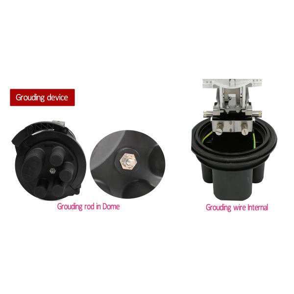 Outdoor Fiber Optic Splice Closure Joint Box 144 Cores 5 Ports PP Dome Heat Shrink Seal