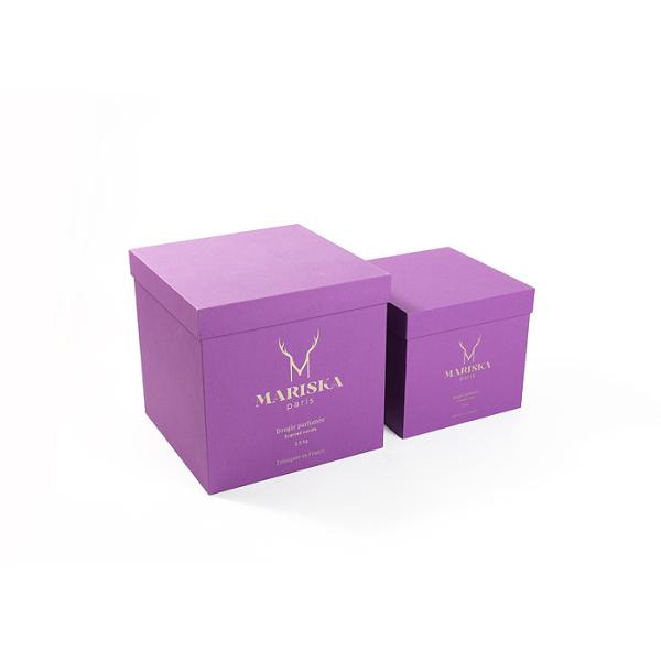 Hot Stamping Rigid Candle Packaging Box , Paper Lift Off Box 2.5mm Thickness