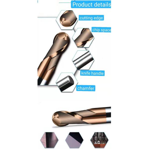 Standard Size Carbide End Mill 4 Flutes Unequal Helix Flat Type