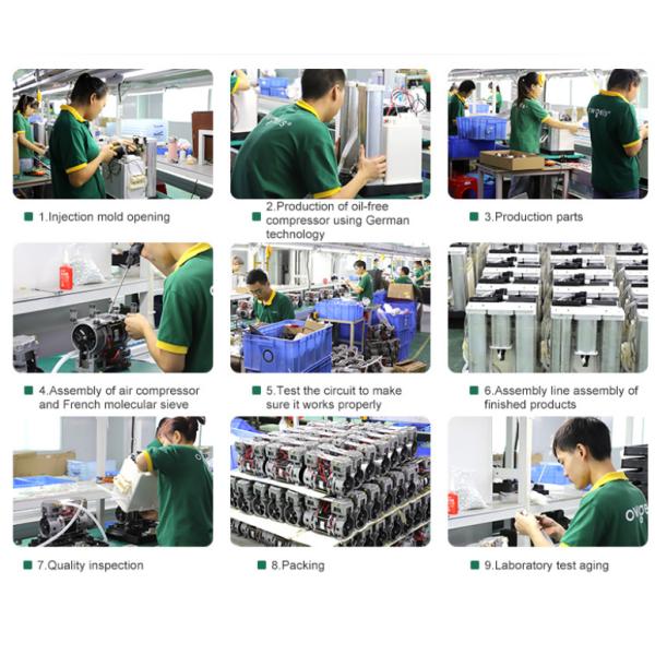 Plastic 10 Liter Portable Oxygen Concentrator Medical Dual Flow OEM