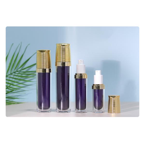 Dark Blue Acrylic Bottles 100ml 50ml Luxury For Facial Cleanser Serum Lotion And Cream
