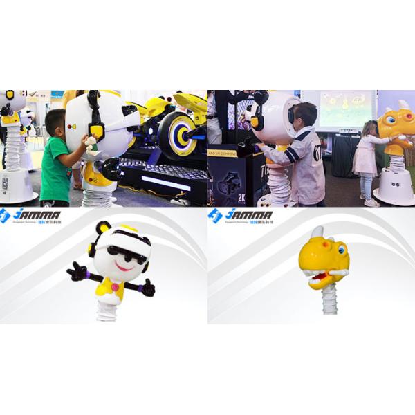 Coin Operated 9D Virtual Reality Simulator Movie Player Kids Dinosaur Head Cinema