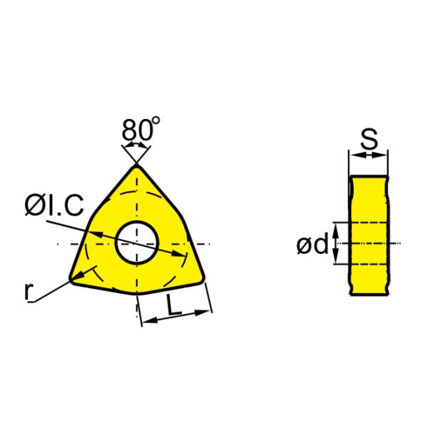 WNMG080408-WM YC331 Tungsten Carbide Inserts CVD Coated For Metal Cutting
