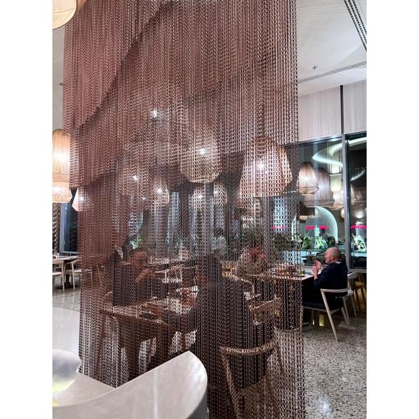 Aluminum 20mm Metal Chain Curtain Flexible Decorative Wire Mesh for Room Divide