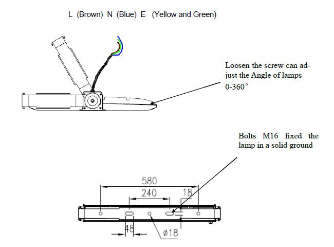 narrow beam outdoor lights 600W ,Gym Sports Field lighting CE , RoHS listed Meanwell driver