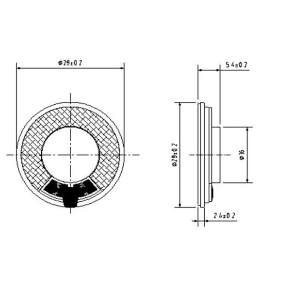 100ohm 28Mm Sound Loudspeaker Transducer Metal Frame For Headsets