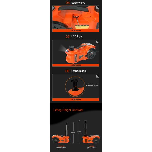 3 Ton Heavy Duty Electric Hydraulic Jack Kit 4 in 1 Car Lift