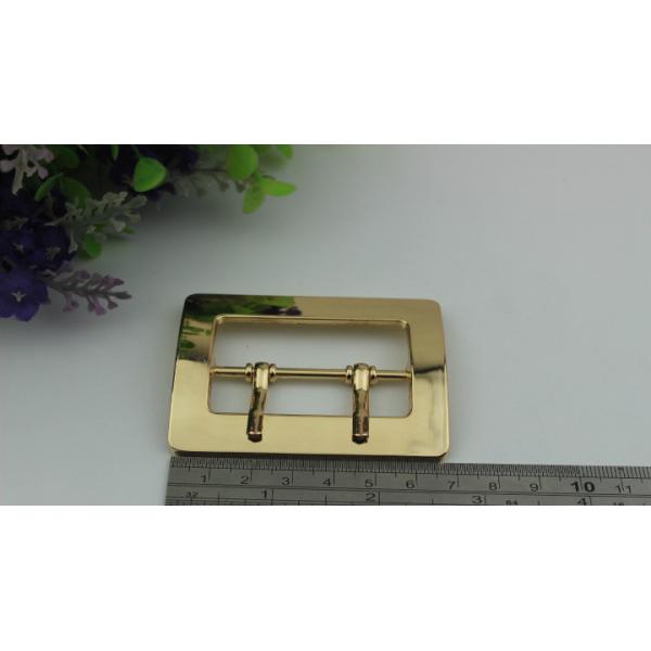 Handbag hardware accessories zinc alloy gunmetal color square 2 inch double pin belt buckle