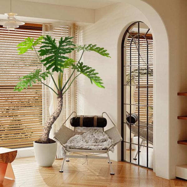 180cm High Artificial Philodendron Evergreen Real Touch Leaves No Caring Potted Plant